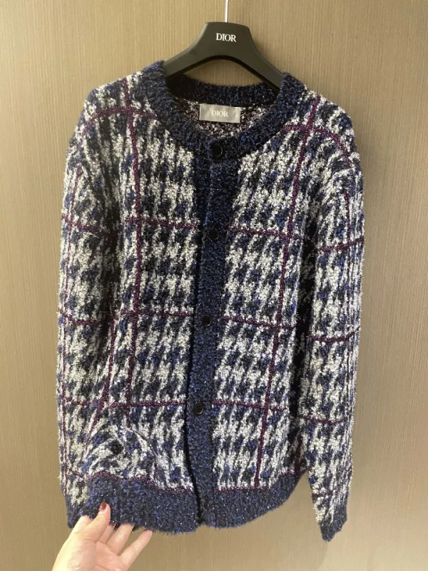 dior colorful blue cardigan