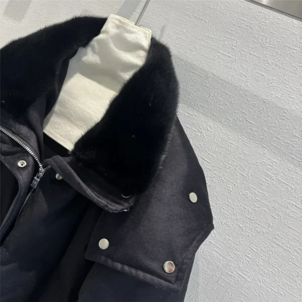 loro piana cashmere mink collar down jacket