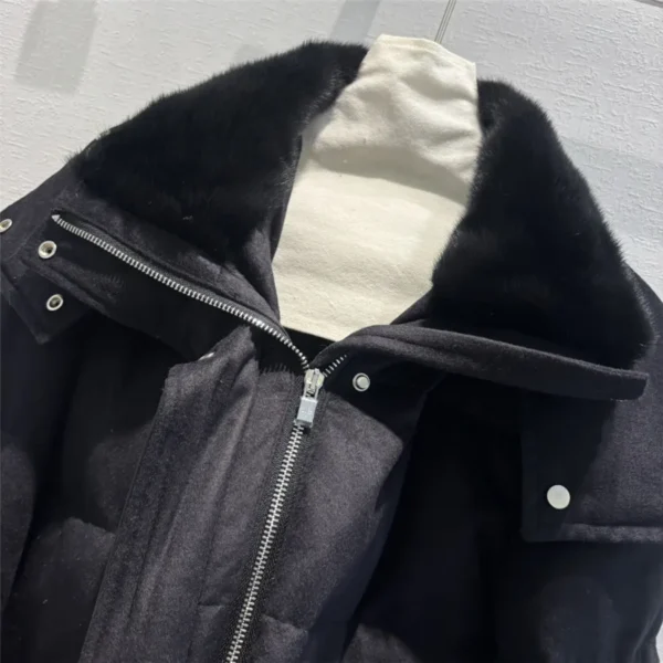 loro piana cashmere mink collar down jacket