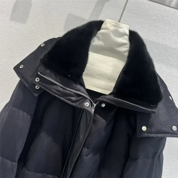 loro piana cashmere mink collar down jacket