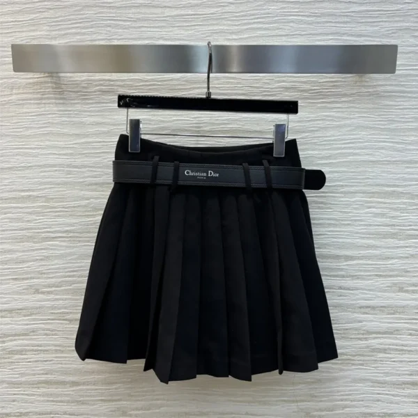 Dior belt pleated skirt