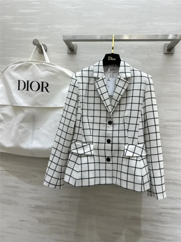 dior check blazer