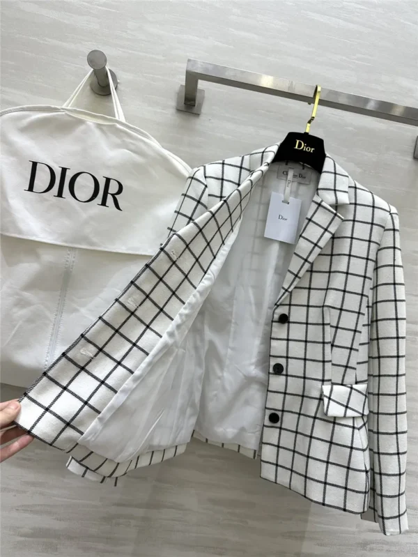 dior check blazer