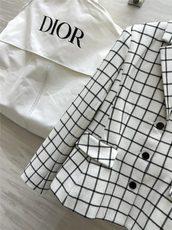 dior check blazer