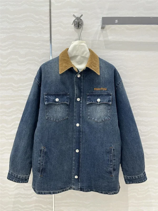 miumiu denim jacket cotton coat