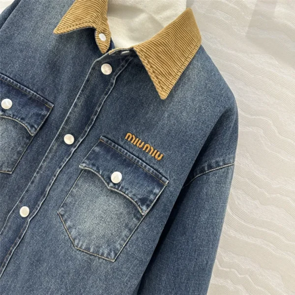 miumiu denim jacket cotton coat